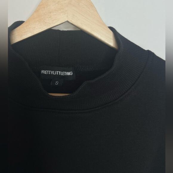 PrettyLittleThing PLT Sport Black Crew/Mock Neck Pullover - Picture 4 of 4
